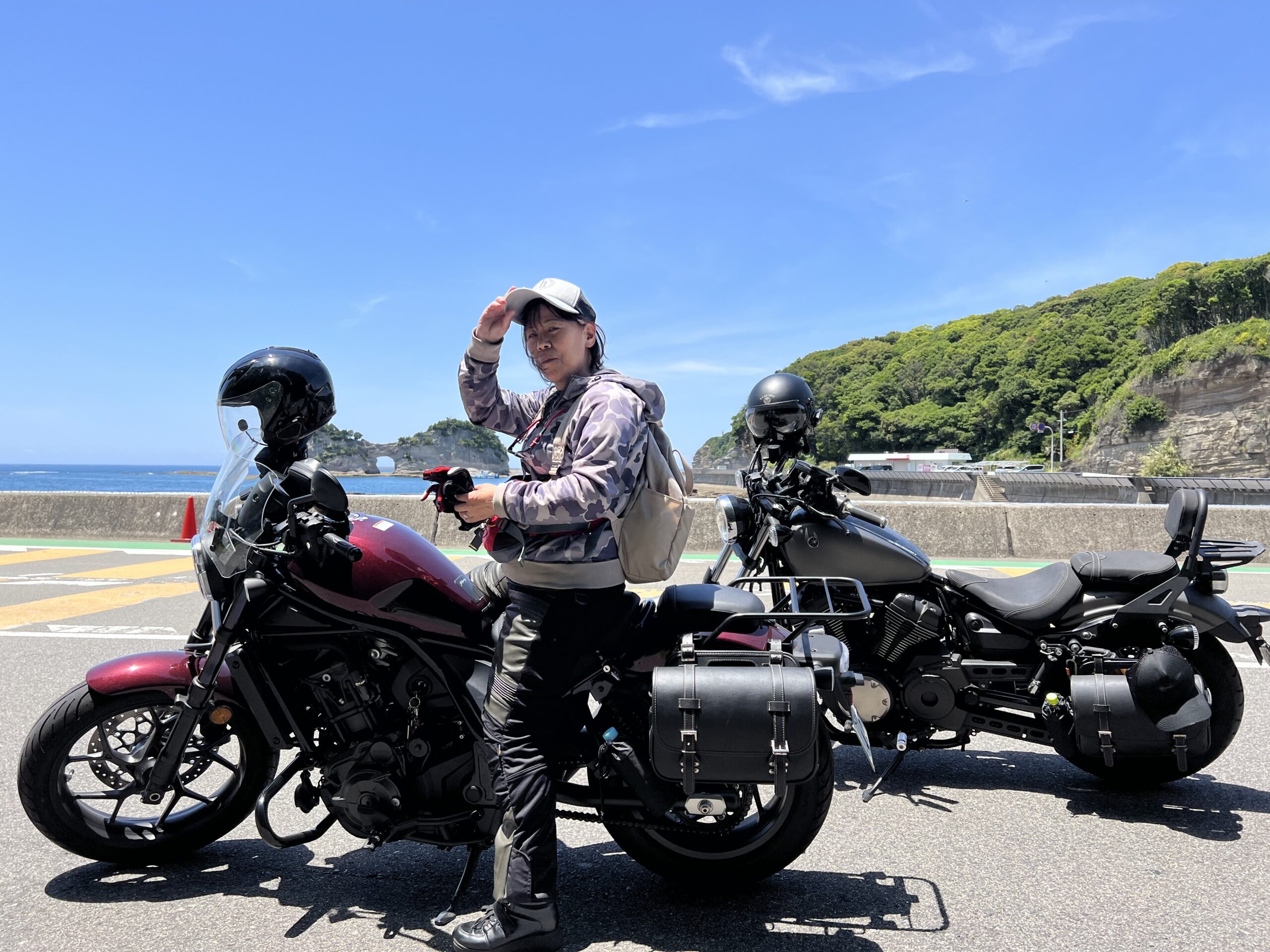 バイクに乗っています